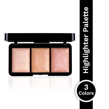 PAC Studio Trio Glow Highlighter X3 Pink - Ultra Blinding Finish, Silky Smooth Texture, Blends Seamlessly