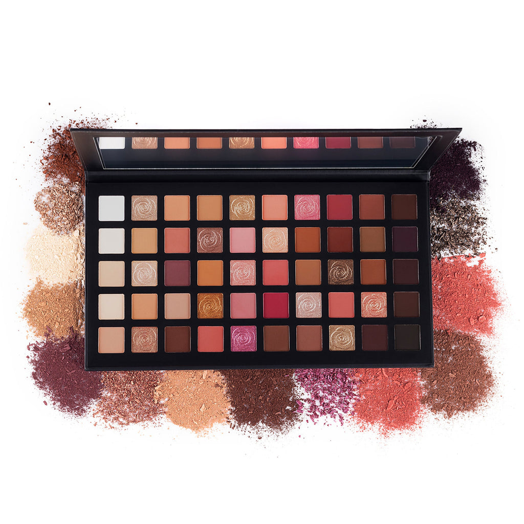 PAC Studio Rock & Rose Eyeshadow Palette - Blendable Mattes, Shimmers & Chromes, Perfect Transition Shades