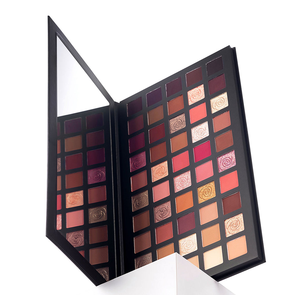 PAC Studio Rock & Rose Eyeshadow Palette - Blendable Mattes, Shimmers & Chromes, Perfect Transition Shades