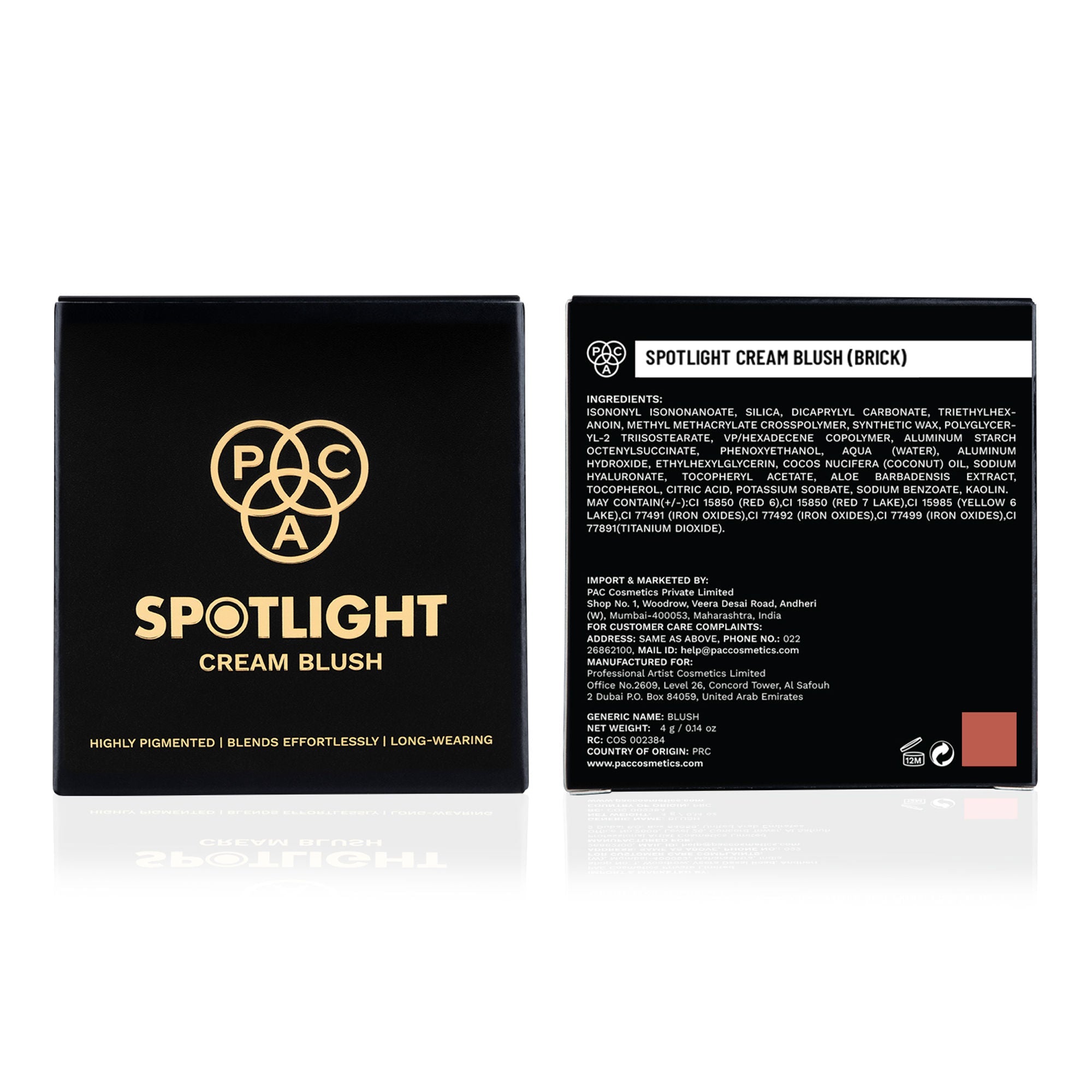 PAC Studio Spotlight Cream Blush - Brick