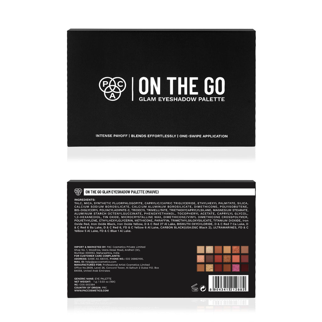 PAC Studio On The Go Glam Eyeshadow Palette - Mauve