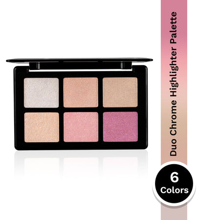 PAC Studio Spotlight Duo Chrome Highlighter Palette - Silky Smooth Blendable Multi Chromes, Intense Payoff