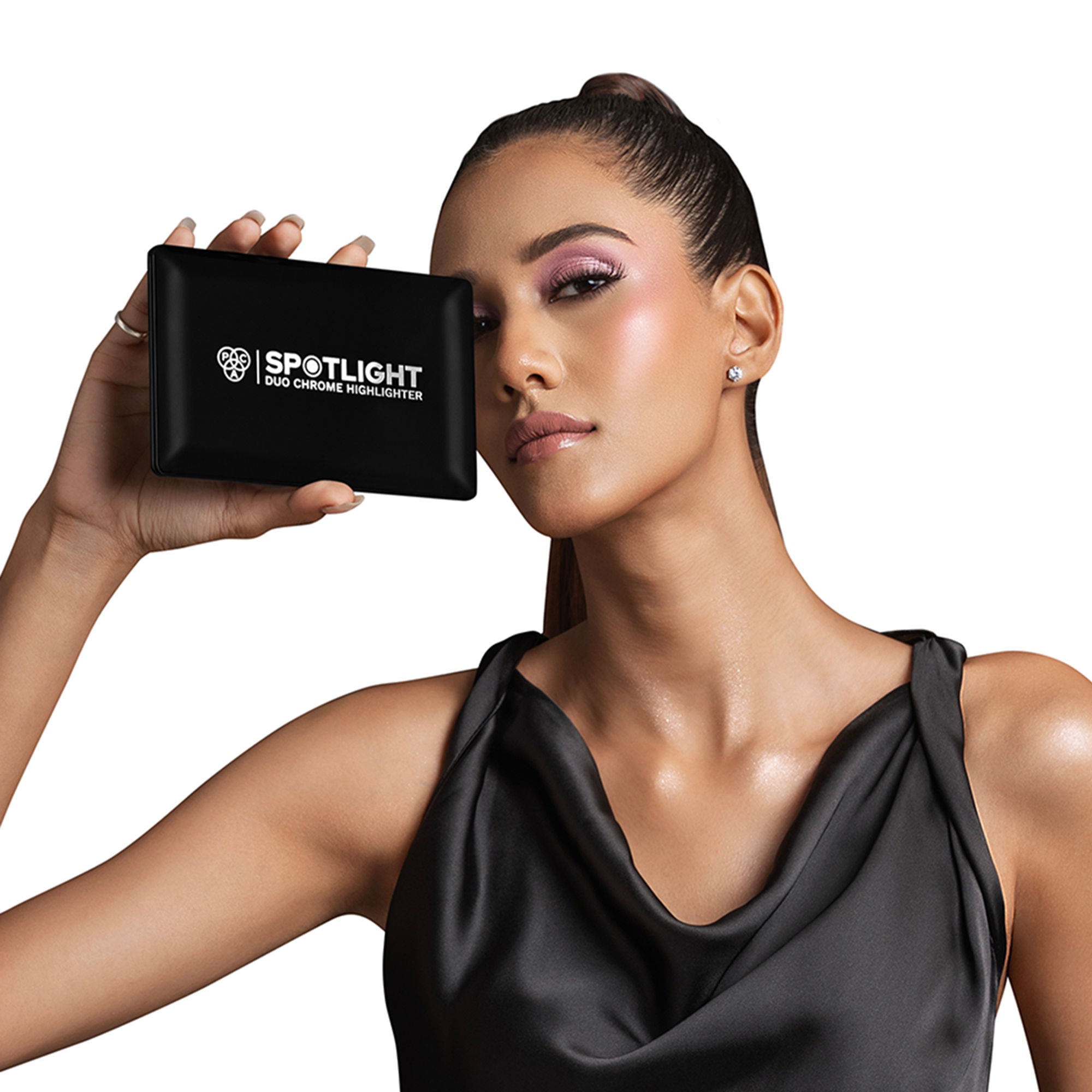 PAC Studio Spotlight Duo Chrome Highlighter Palette - Silky Smooth Blendable Multi Chromes, Intense Payoff