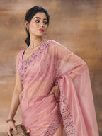 kasee Embroidered Net Saree - Distacart