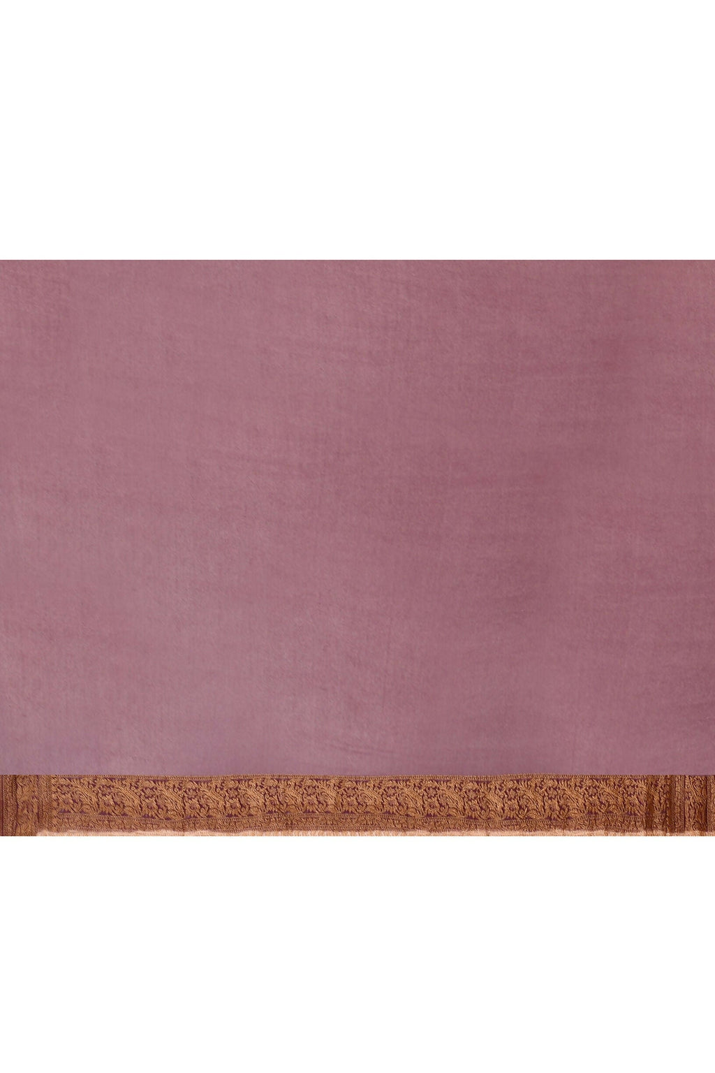 Joban Fashion Ivory Crepe Chiffon Pure Handloom Banarasi Silk Saree