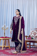 Teeya Creation Rani Color Velvet Silk Embroidery Work Party Wear Suit - Distacart