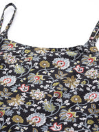 HERE&NOW Women Floral Printed Regular Pure Cotton Kurta with Palazzos & Dupatta