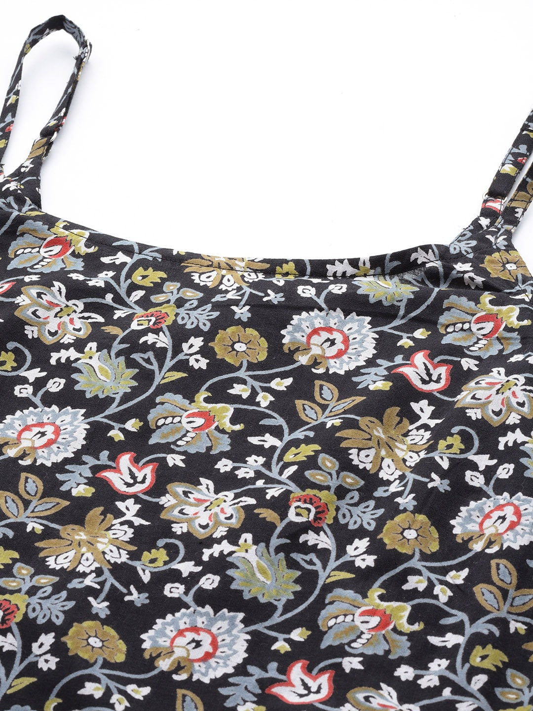 HERE&NOW Women Floral Printed Regular Pure Cotton Kurta with Palazzos & Dupatta