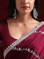 kasee Floral Embroidered Pure Silk Saree