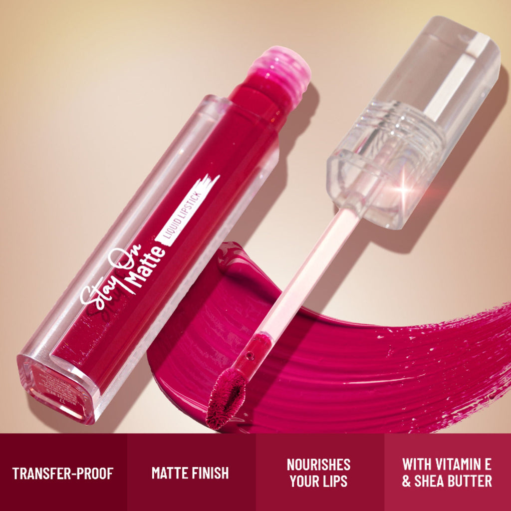 Swiss Beauty Stay On Matte Liquid Lipstick - 4 Intimate Pink