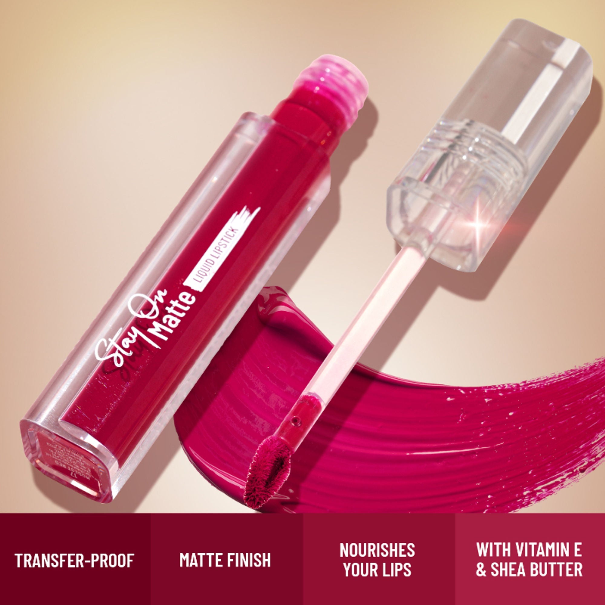 Swiss Beauty Stay On Matte Liquid Lipstick - 4 Intimate Pink