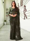 Tikhi Imli Green Floral Embellished Saree - Distacart