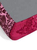 Dreamscape Pink & Cream-Coloured 140 TC Pure Cotton King Bedsheet with 2 Pillow Covers