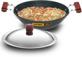 Hawkins Futura Hard Anodised Kadhai with Stainless Steel Lid 3.75 L (AD375S)