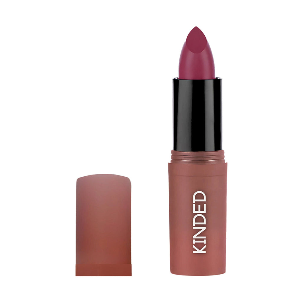 KINDED Satin Saga Bullet Creamy Lipstick With Satin Finish & Vitamin E - 03 Fine Wine