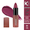 KINDED Satin Saga Bullet Creamy Lipstick With Satin Finish & Vitamin E - 03 Fine Wine