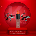 KINDED Satin Saga Bullet Creamy Lipstick With Satin Finish & Vitamin E - 08 Sunkissed Orange