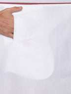 Sethukrishna Mens White Solid Cotton Readymade Dhoti - Distacart