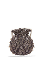 Masq Black & White Pearl & Sequinned Work Embellished Potli Clutch - Distacart