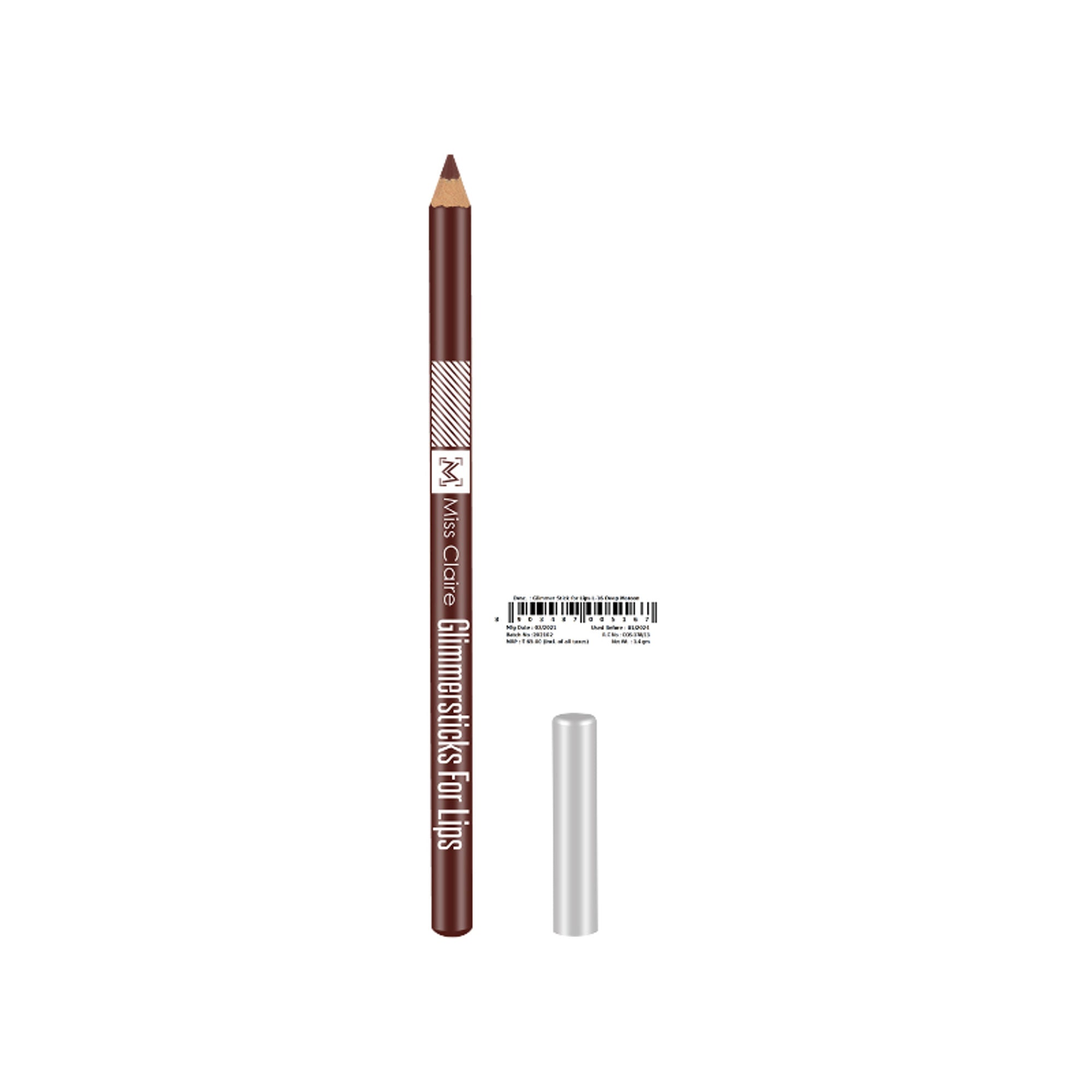 Miss Claire Glimmersticks For Lips - Deep Maroon L-16 - Distacart