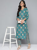 HERE&NOW Floral Printed Regular Kurta with Palazzos
