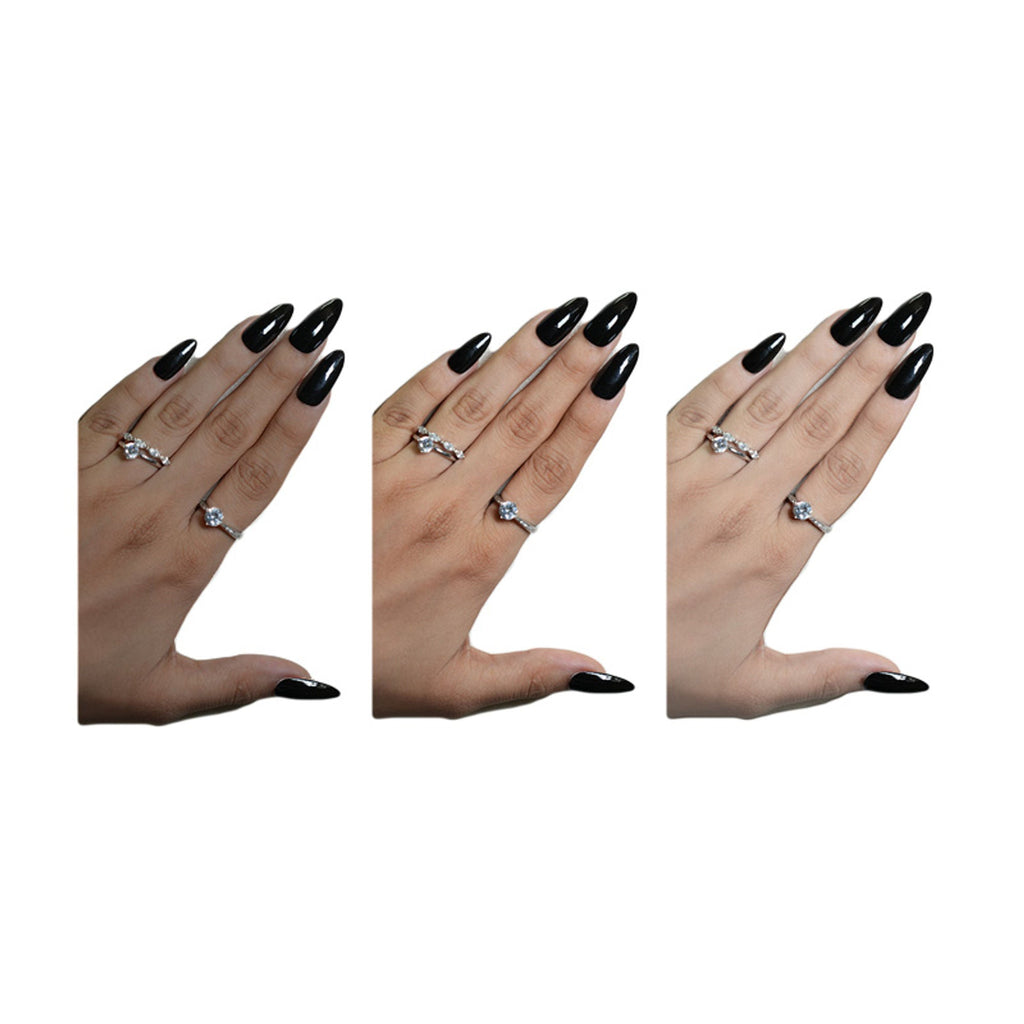 SOEZI Black Beauty Reusable Press On Nails - Application Kit