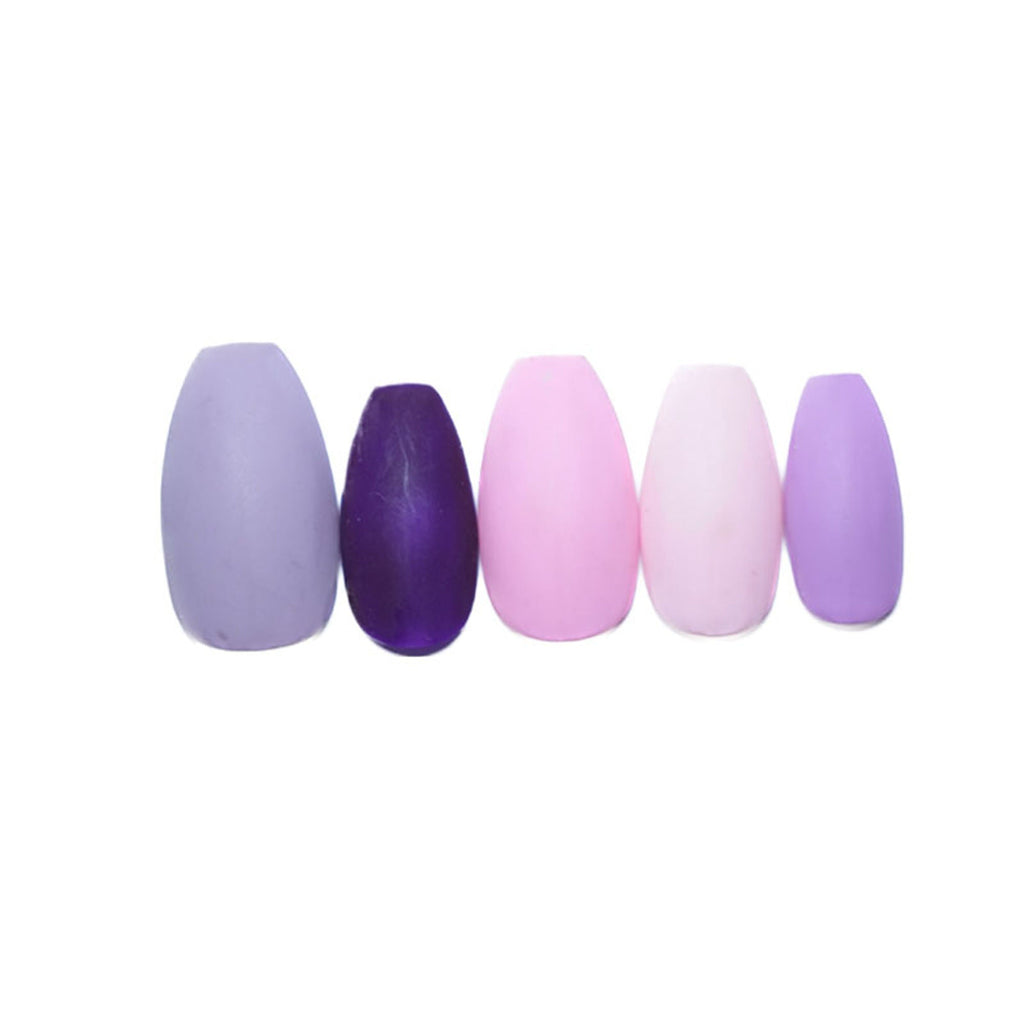 SOEZI Shades Of Purple Reusable Press On Nails - Ready To Wear Kit - Distacart