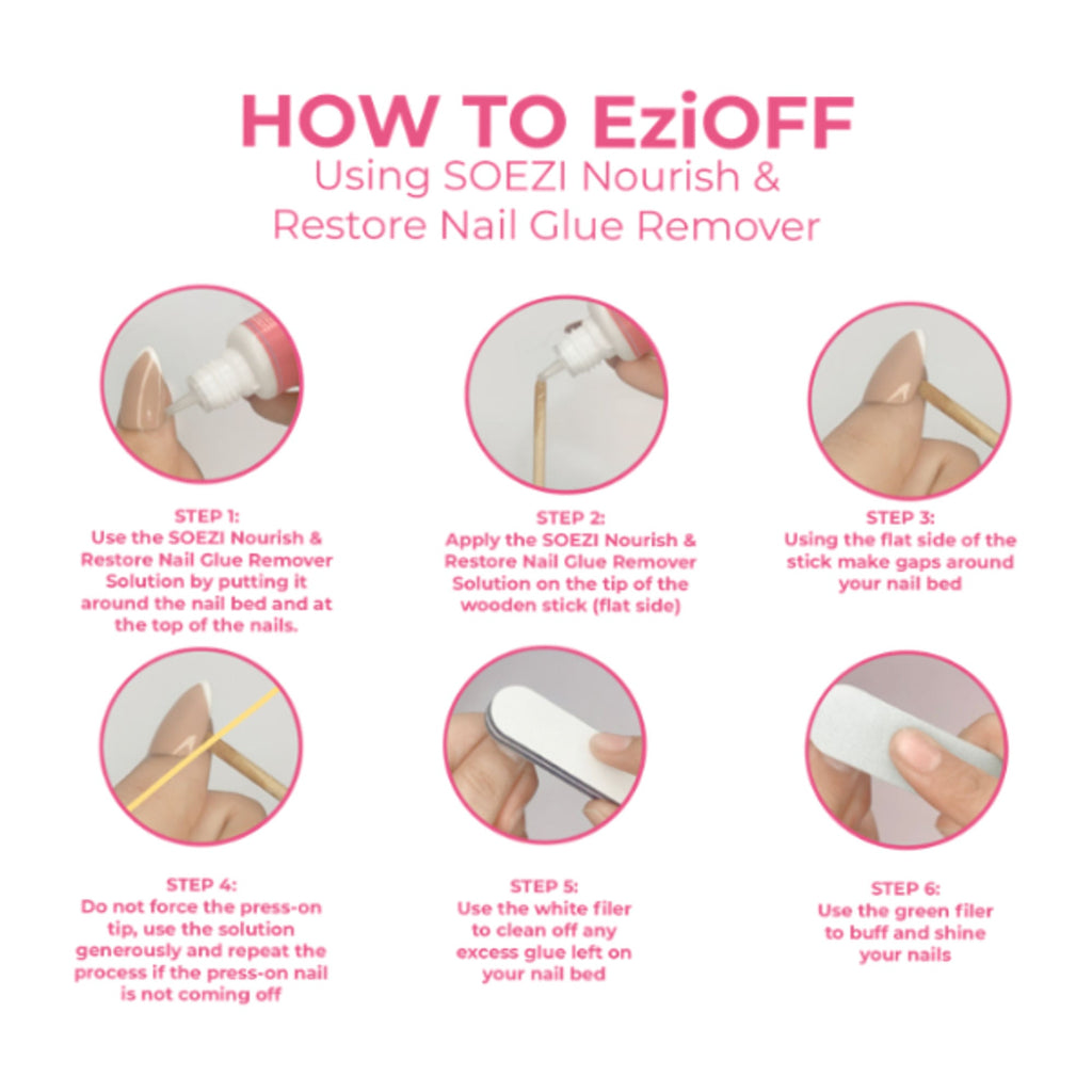 SOEZI Blue Bird Reusable Press On Nails - Ready To Wear Kit - Distacart