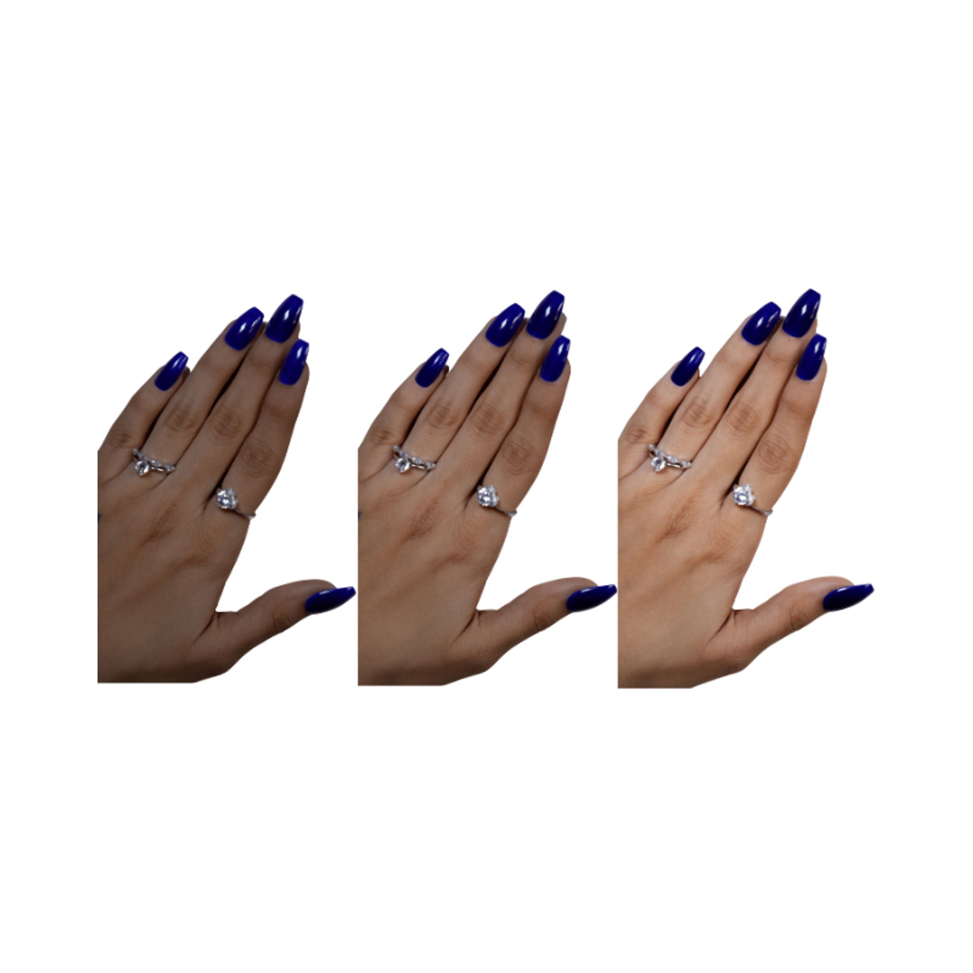 SOEZI Ballsy Blues Reusable Press On Nails - Ready To Wear Kit - Distacart