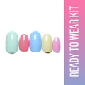 SOEZI Colorful And Confused Reusable Press On Nails - Ready To Wear Kit