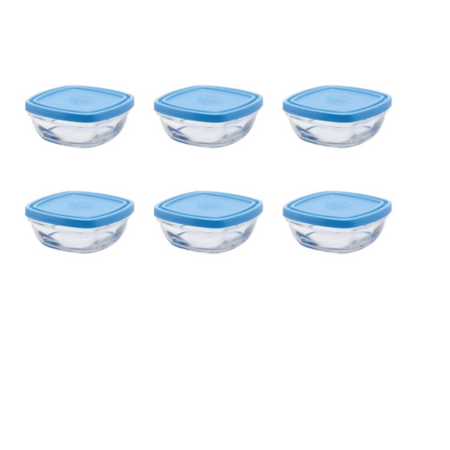 Duralex FreshBox Set of 6 Tempered Glass Container