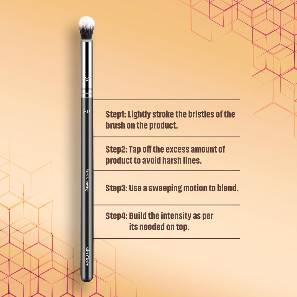 Miss Claire M15 - Firm Blending Brush - Chrome