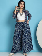 TAG 7 Women Paisley Printed Flared Palazzos