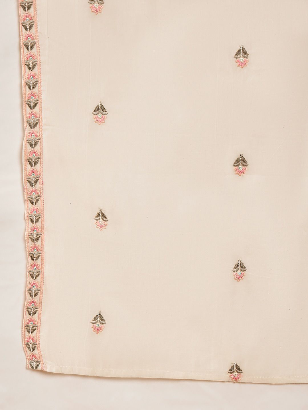Sangria Embroidered Pure Cotton Regular Kurta & Trousers With Dupatta
