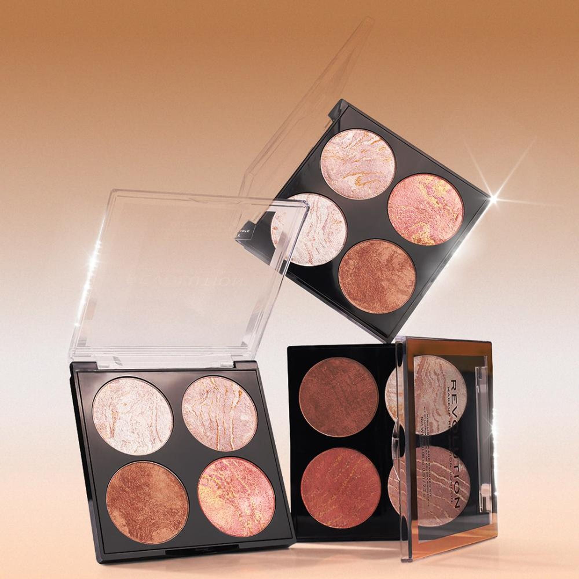 Makeup Revolution Highlighter Cheek Kit - Don't Hold Back - Distacart