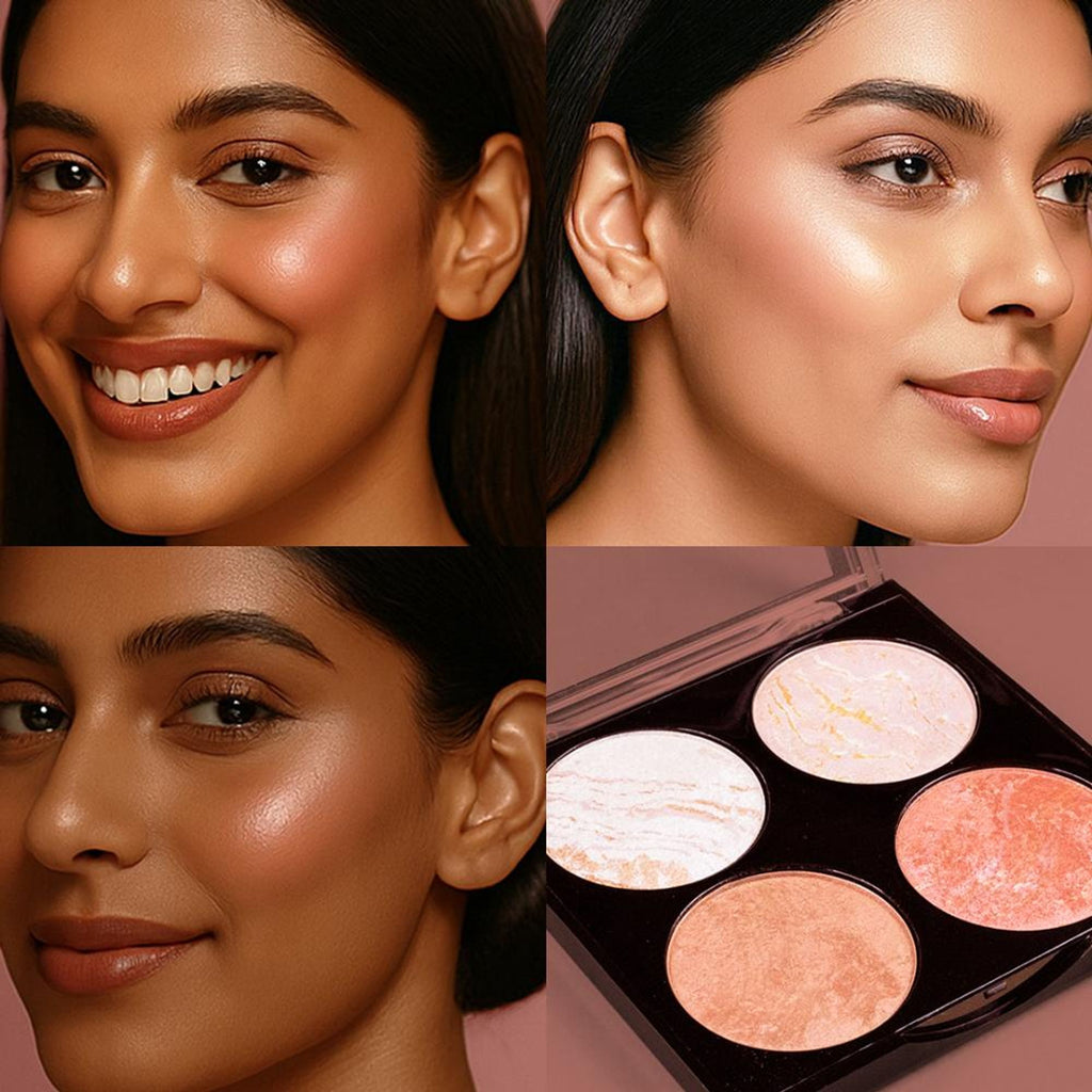 Makeup Revolution Highlighter Cheek Kit - Take A Breather - Distacart