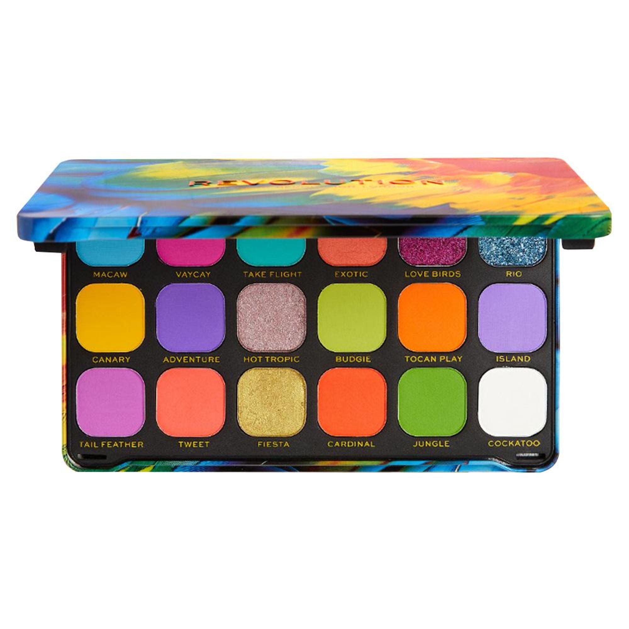 Makeup Revolution Forever Flawless Eyeshadow Palette-18 Smooth & Rich Shade - Bird of Paradise - Distacart