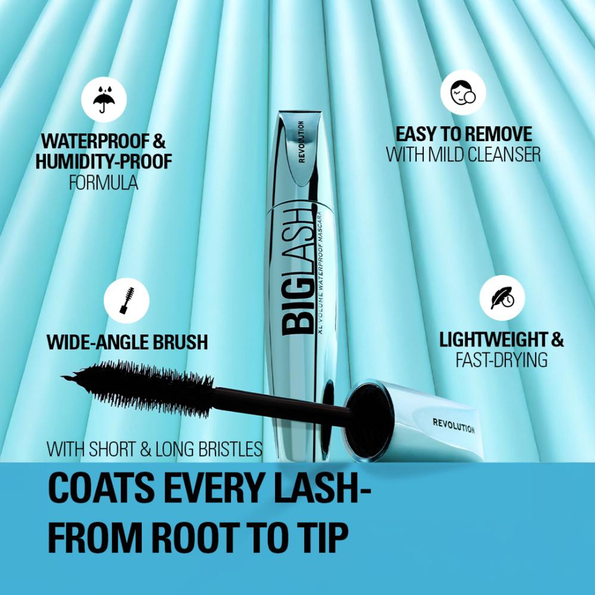 Makeup Revolution Big Lash Waterproof Volume Mascara - Distacart