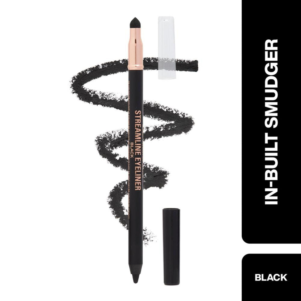 Makeup Revolution Streamline Waterline Eyeliner Pencil-Ultra Creamy Smudge Proof Smokey Looks - Black