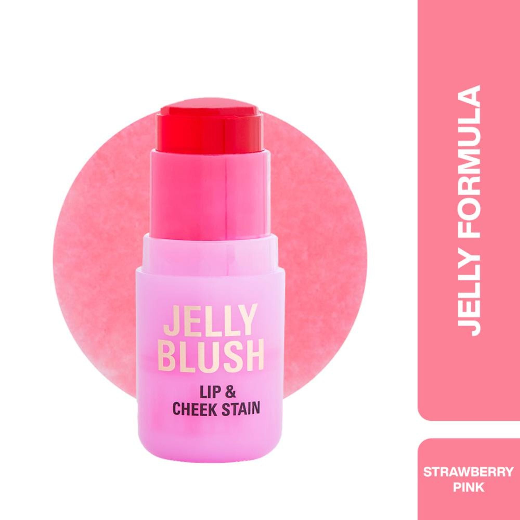 Makeup Revolution Jelly Blush Stick Lip and Cheek Stain - Strawberry Pink