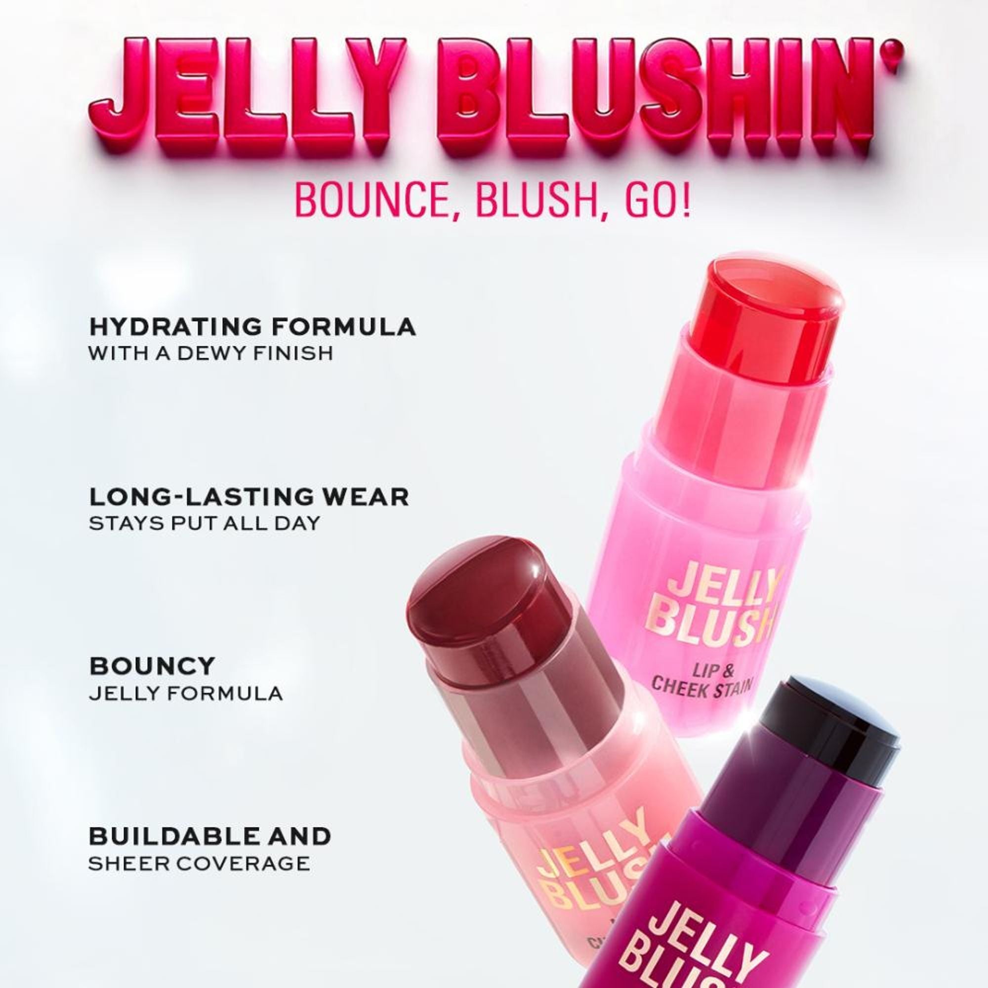 Makeup Revolution Jelly Blush Stick Lip and Cheek Stain - Peach Orange