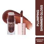 Makeup Revolution Pout Bomb Shimmer Lip Gloss - Chocolate Sparkle