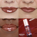 Makeup Revolution Pout Bomb Shimmer Lip Gloss - Chocolate Sparkle - Distacart