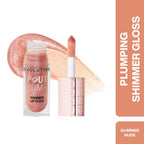 Makeup Revolution Pout Bomb Shimmer Lip Gloss - Glimmer Nude