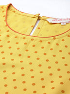 All About You Women Yellow Printed Kurta with Palazzos