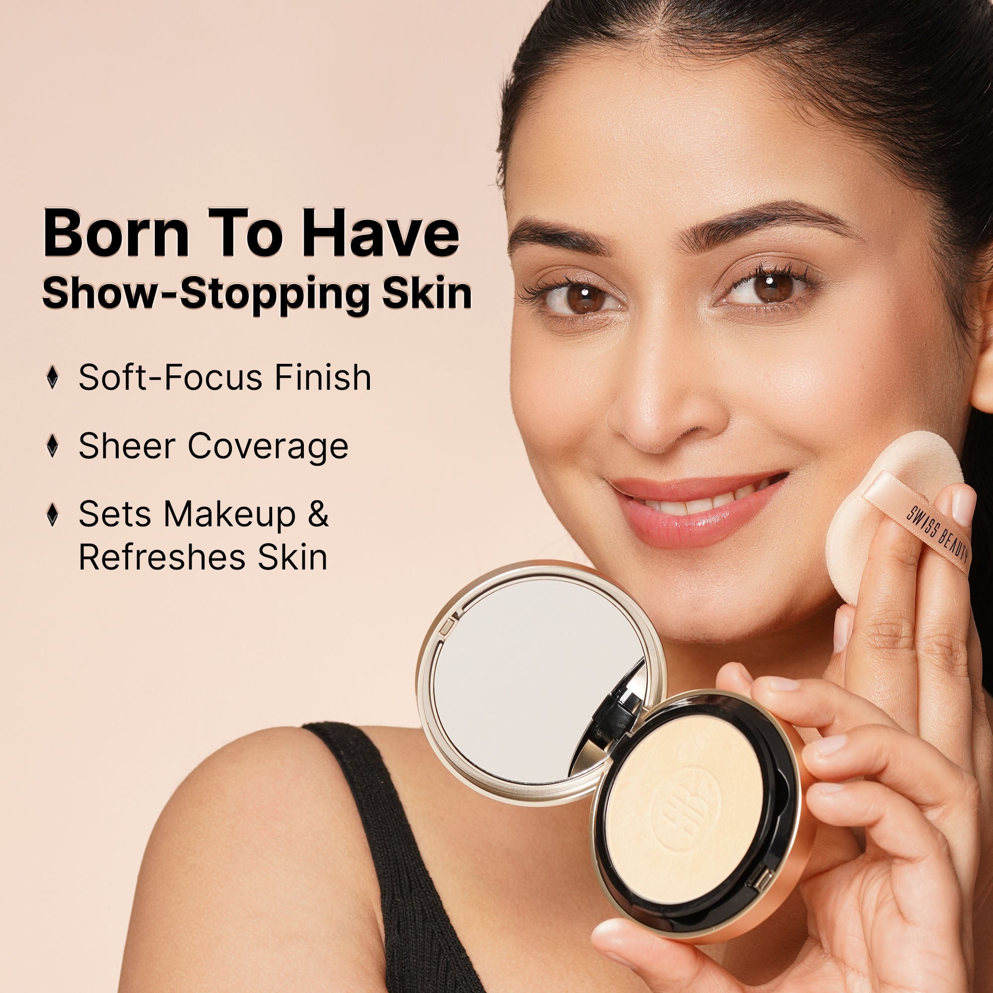 Swiss Beauty Born To Last 3-In-1 Skin Perfection Compact With Vitamin E - 1. Bare Dawn - Distacart