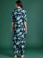 Indo Era Floral Printed Kurta with Palazzos
