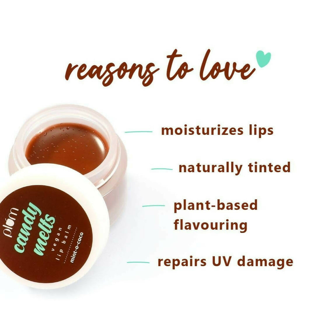 Plum Candy Melts Vegan Lip Balm - Mint-o-Coco - Distacart