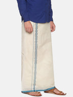 Sethukrishna Mens Off White Traditional Kerala Double Mundu - Distacart