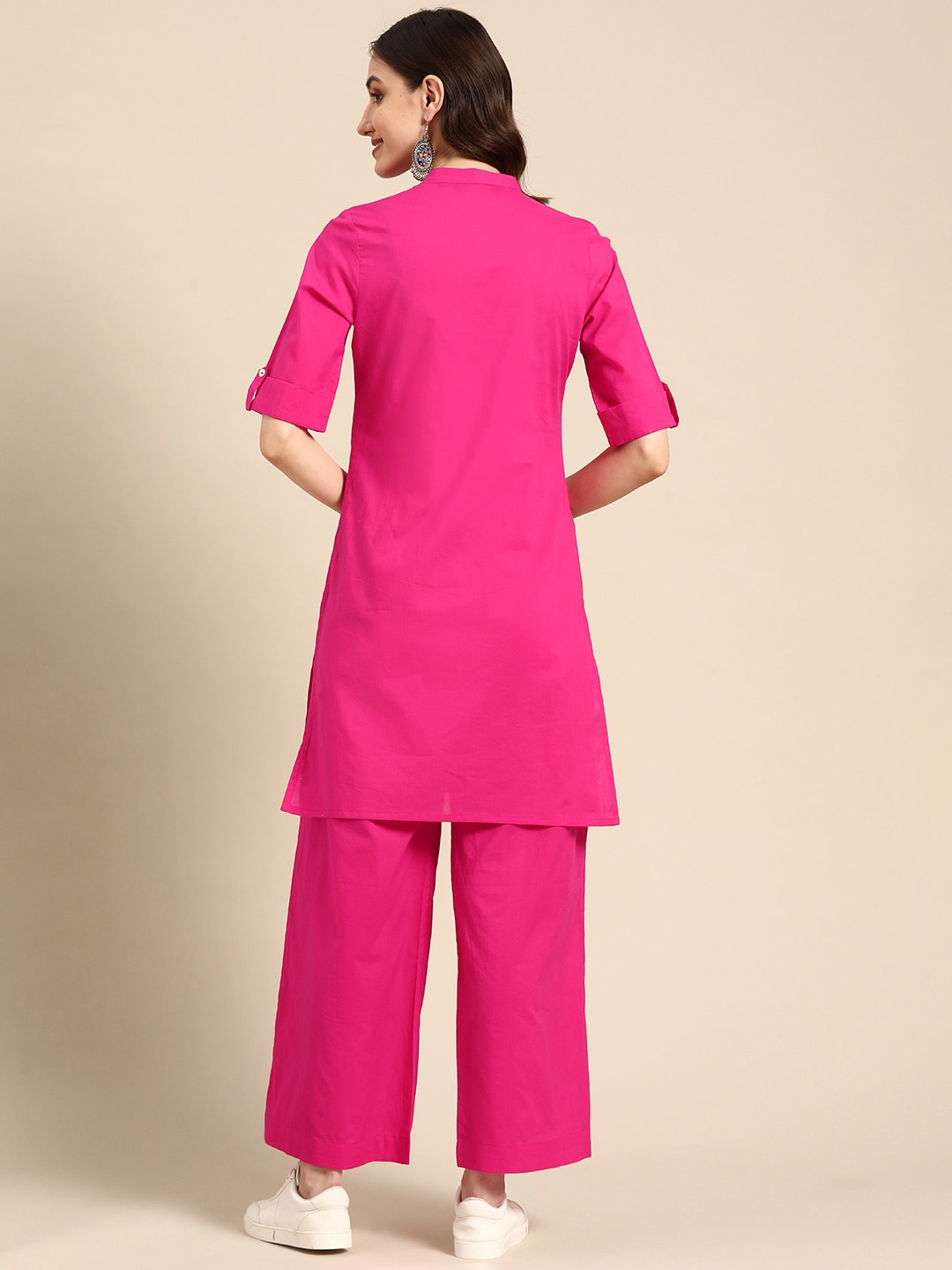 Sangria Women Pure Cotton Kurta with Palazzos
